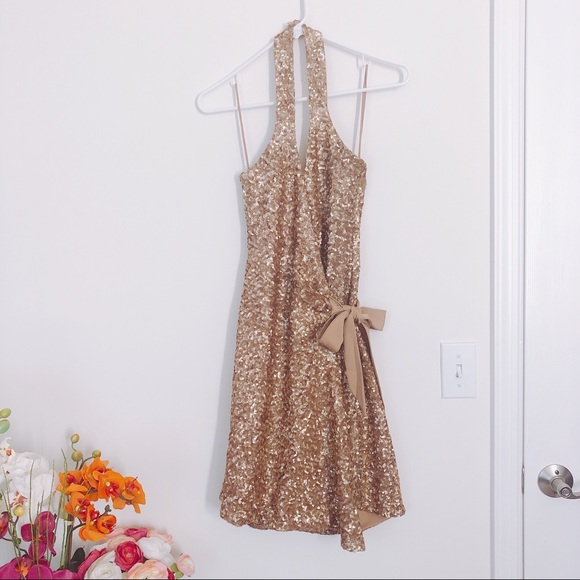 Dress the Population Danielle Sequin Wrap Dress - Picture 5 of 6